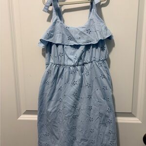 Cat & Jack Light Blue Eyelet Dress